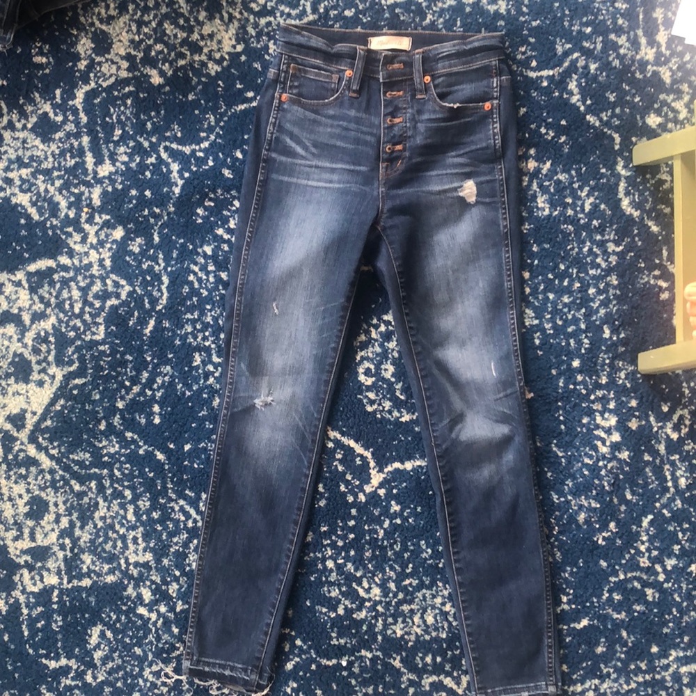 Madewell 24 10inch High- Rise skinny Button fly